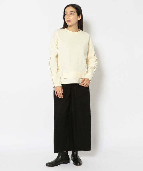 AULA AILA（アウラアイラ）の「AULA AILA/アウラアイラ/別注レイヤード  プルオーバー（Tシャツ/カットソー・レディース・チャコールグレー/オフホワイト・0）」の11枚目の写真