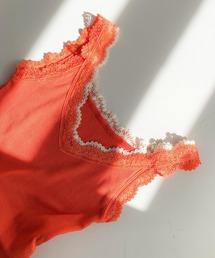 Q | バイカラーテレコタンク(タンクトップ)