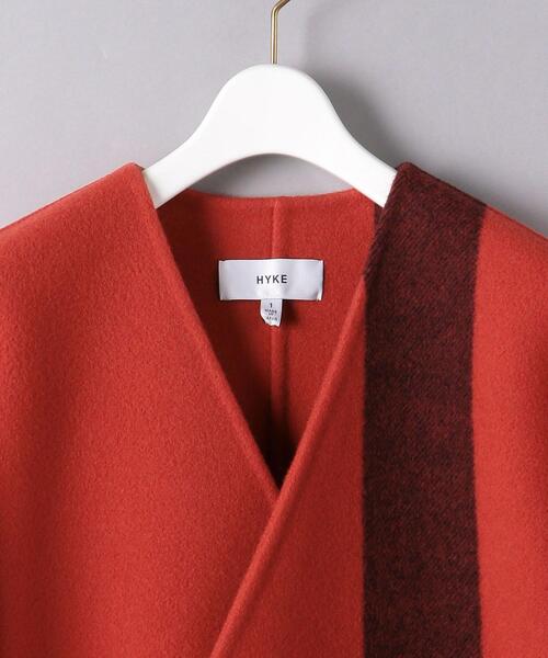 HYKE（ハイク）の「＜HYKE（ハイク）＞D/FACE PATTERN コート ■■■★（その他アウター・レディース・レッド・1）」の3枚目の写真