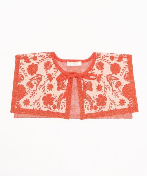 moyan ecri（モヤン エクリ）の「<moyan ecri>フラワージャガードつけ襟（付け襟・レディース・オリーブ系/オレンジ・FREE）」の10枚目の写真