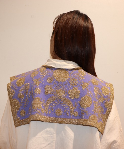 moyan ecri（モヤン エクリ）の「<moyan ecri>フラワージャガードつけ襟（付け襟・レディース・オリーブ系/オレンジ・FREE）」の16枚目の写真