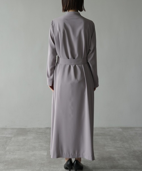 HERENCIA（ヘレンチア）の「【オケージョン】バンドカラー ウエストマーク フォーマル ワンピースドレス（ドレス・レディース・ライトグレー/ブラック・MEDIUM）」の18枚目の写真