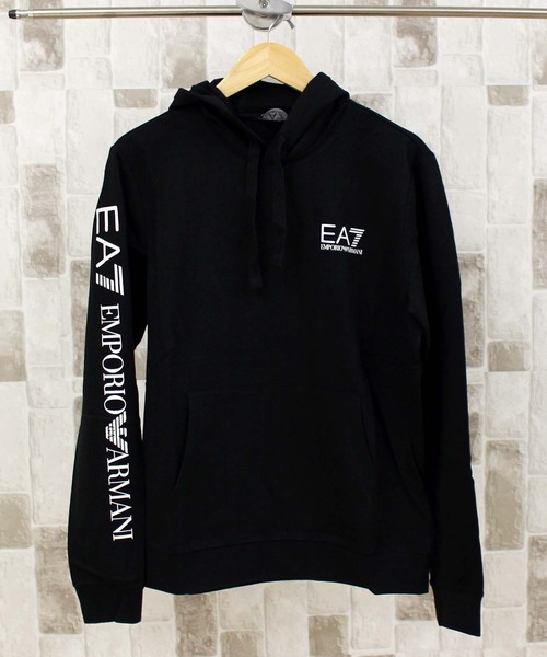 EMPORIO ARMANI(エンポリオアルマーニ)の「EA7 スリーブロゴスウェットパーカー 8NPM18 PJ05Z(パーカー・メンズ・ブラック/ネイビー・M/L/XL)」の2枚目の写真