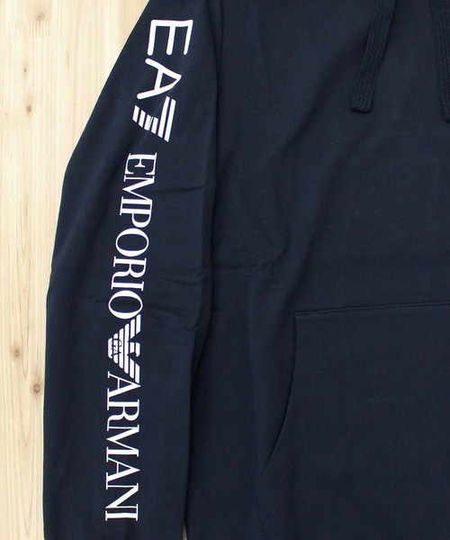 EMPORIO ARMANI(エンポリオアルマーニ)の「EA7 スリーブロゴスウェットパーカー 8NPM18 PJ05Z(パーカー・メンズ・ブラック/ネイビー・M/L/XL)」の14枚目の写真