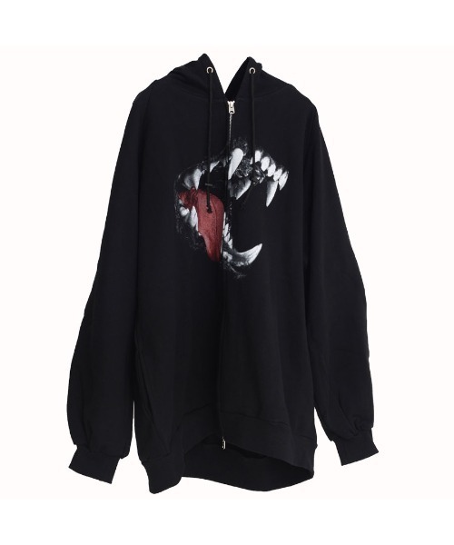 CIVARIZE（シヴァーライズ）の「『CIVARIZE/シヴァーライズ』プリントオーバーサイズジップアップパーカー（パーカー・メンズ・ブラック/グレー・FREE）」の13枚目の写真