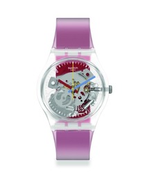 SWATCH | CLEARLY RED STRIPED(アナログ腕時計)