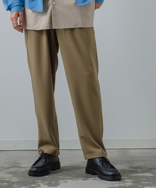 improves（インプローブス）の「カットジョーゼット ワンタック トラウザーズパンツ セットアップ対応（スラックス・メンズ・ブラック/ネイビー/オリーブ/ブラウン/カーキ/杢グレー/ライトブラウン/ベージュ/チャコールグレー・MEDIUM/LARGE）」の13枚目の写真