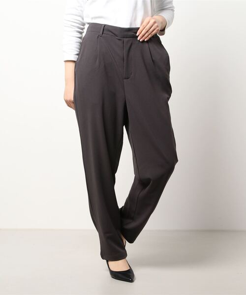 improves（インプローブス）の「カットジョーゼット ワンタック トラウザーズパンツ セットアップ対応（スラックス・メンズ・ブラック/ネイビー/オリーブ/ブラウン/カーキ/杢グレー/ライトブラウン/ベージュ/チャコールグレー・MEDIUM/LARGE）」の21枚目の写真
