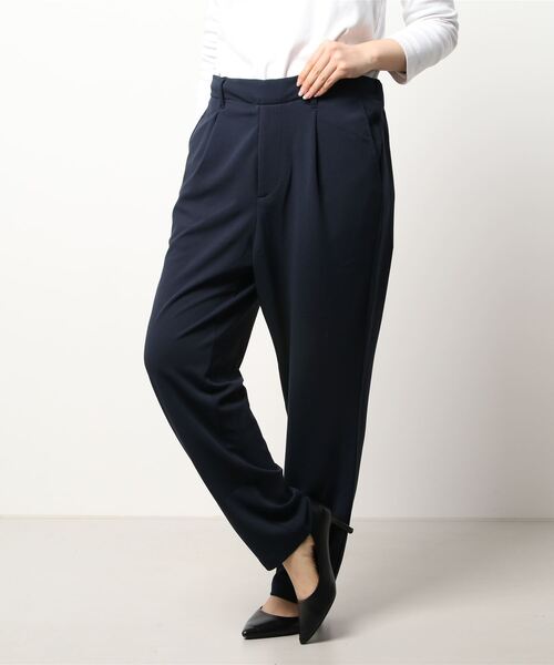 improves（インプローブス）の「カットジョーゼット ワンタック トラウザーズパンツ セットアップ対応（スラックス・メンズ・ブラック/ネイビー/オリーブ/ブラウン/カーキ/杢グレー/ライトブラウン/ベージュ/チャコールグレー・MEDIUM/LARGE）」の15枚目の写真