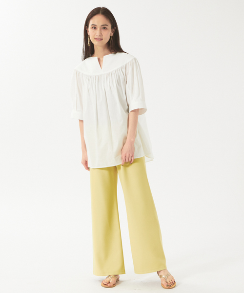 qualite（カリテ）の「2WAYツイルストレッチパンツ（その他パンツ・レディース・ブラック/イエロー・38/36）」の4枚目の写真