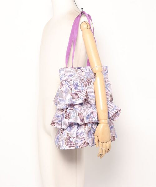 チチカカ（チチカカ）の「アフリカンフリルトートバッグ（トートバッグ・レディース・ブラウン/レッド/ブルー・FREE）」の21枚目の写真