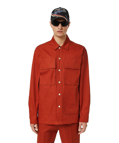 DIESEL（ディーゼル）の「メンズ シャツ オーバーシャツ サステナブル（シャツ/ブラウス・メンズ・ホワイト系その他/ブラック/ライトブラウン/ブラウン系その他・XX-LARGE/LARGE/SMALL/MEDIUM/X-LARGE/X-SMALL）」の4枚目の写真