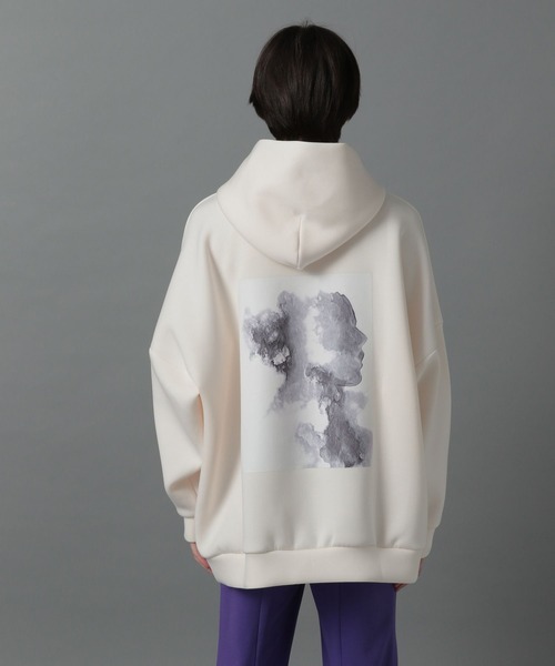 HARE（ハレ）の「モダールドルマンパーカー(HARE)（パーカー・メンズ・ブラック/オフホワイト/ライトインディゴブルー・SMALL/MEDIUM）」の4枚目の写真