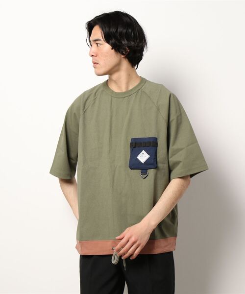 KRIFF MAYER（クリフメイヤー）の「クールタフキャンパーポケT（Tシャツ/カットソー・メンズ・チャコール/オレンジ/ブルー/オフホワイト/カーキ・SMALL/X-LARGE/MEDIUM/LARGE）」の4枚目の写真