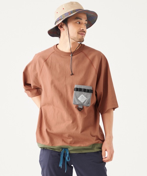 KRIFF MAYER（クリフメイヤー）の「クールタフキャンパーポケT（Tシャツ/カットソー・メンズ・チャコール/オレンジ/ブルー/オフホワイト/カーキ・SMALL/X-LARGE/MEDIUM/LARGE）」の5枚目の写真