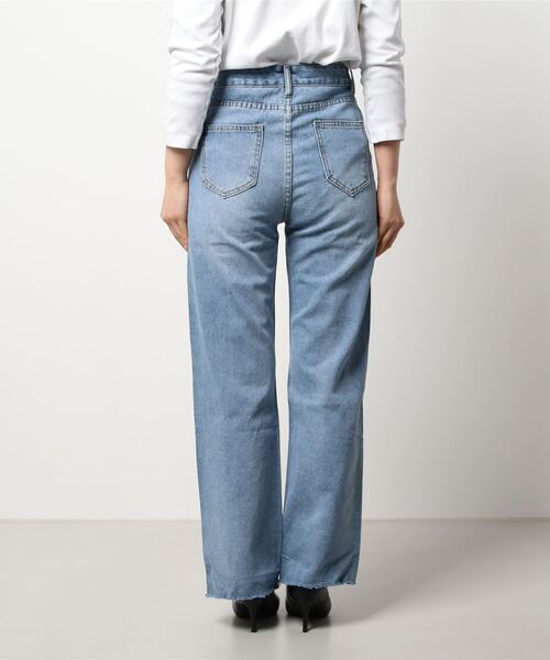 Cham.(チャム)の「切りっぱなしデニム(デニムパンツ・レディース・ブルー・F)」の3枚目の写真