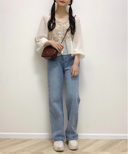 Cham.(チャム)の「切りっぱなしデニム(デニムパンツ・レディース・ブルー・F)」の11枚目の写真