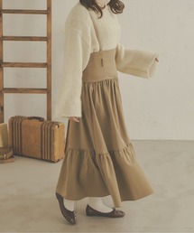 Ambre Neige | サス付きティアードスカート／【WEB/EC限定商品】(サロペット/オーバーオール)