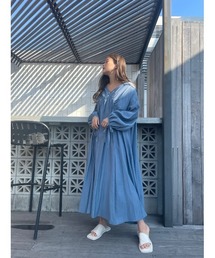 TRUNC | Wrinkle Gather Bias One Piece(ワンピース)