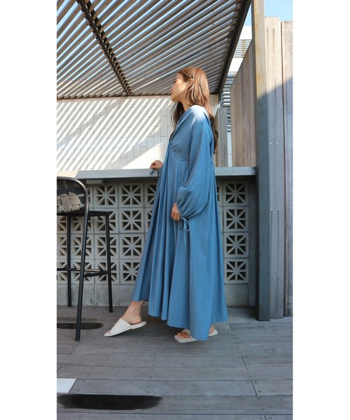 TRUNC（トランクエイティーエイト）の「Wrinkle Gather Bias One Piece（ワンピース・レディース・ベージュ/ダークブルー/ブラック・FREE）」の15枚目の写真