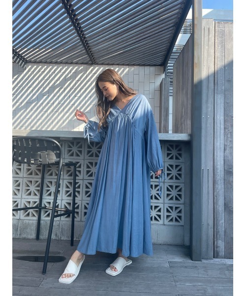 TRUNC（トランクエイティーエイト）の「Wrinkle Gather Bias One Piece（ワンピース・レディース・ベージュ/ダークブルー/ブラック・FREE）」の17枚目の写真