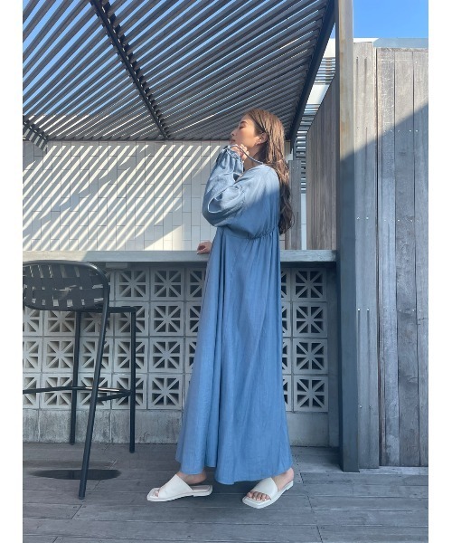 TRUNC（トランクエイティーエイト）の「Wrinkle Gather Bias One Piece（ワンピース・レディース・ベージュ/ダークブルー/ブラック・FREE）」の19枚目の写真