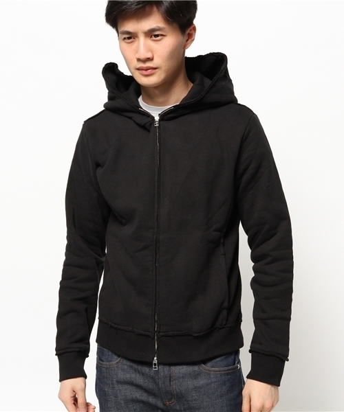 美ユーズド美シルエットreluxe wjkダブルジップブラックパーカー黒M 美ユーズド美シルエットreluxe wjkダブルジップブラックパーカー