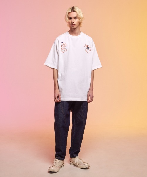 rehacer(レアセル)の「rehacer : Poser 戯画 HW Wide T / ポーザー戯画 ヘビーウェイト ワイド Tシャツ(Tシャツ/カットソー・メンズ・ブラック/ホワイト/ベージュ・X-LARGE/LARGE/MEDIUM)」の6枚目の写真