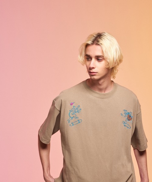 rehacer(レアセル)の「rehacer : Poser 戯画 HW Wide T / ポーザー戯画 ヘビーウェイト ワイド Tシャツ(Tシャツ/カットソー・メンズ・ブラック/ホワイト/ベージュ・X-LARGE/LARGE/MEDIUM)」の9枚目の写真