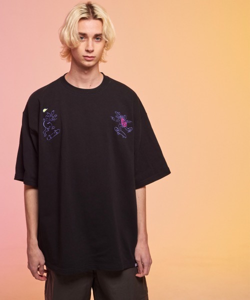 rehacer(レアセル)の「rehacer : Poser 戯画 HW Wide T / ポーザー戯画 ヘビーウェイト ワイド Tシャツ(Tシャツ/カットソー・メンズ・ブラック/ホワイト/ベージュ・X-LARGE/LARGE/MEDIUM)」の12枚目の写真