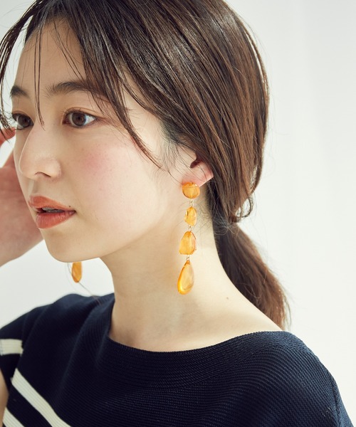 VIS（ビス）の「カラーアクリルピアス（ピアス（両耳用）・レディース・オレンジ/ブルー/グリーン・FREE）」の6枚目の写真