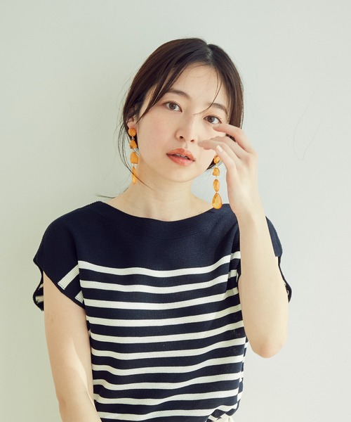 VIS（ビス）の「カラーアクリルピアス（ピアス（両耳用）・レディース・オレンジ/ブルー/グリーン・FREE）」の5枚目の写真