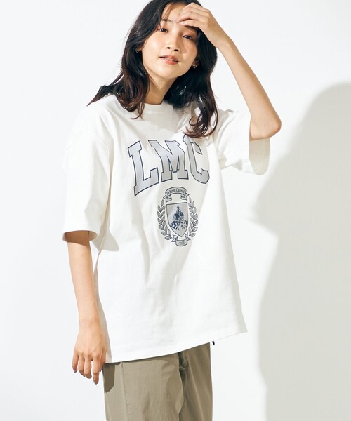 SHARE PARK（シェアパーク）の「【UNISEX】UVカット カレッジロゴTシャツ（Tシャツ/カットソー・メンズ・ホワイト系/ブルー系/ネイビー系・X-LARGE/MEDIUM/LARGE/X-SMALL/SMALL）」の5枚目の写真
