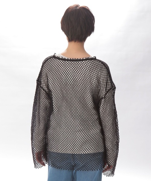 niko and...（ニコアンド）の「BIGメッシュプルオーバー（Tシャツ/カットソー・レディース・ホワイト/ピンク/ブラック/ナチュラル/ラベンダー・FREE）」の17枚目の写真