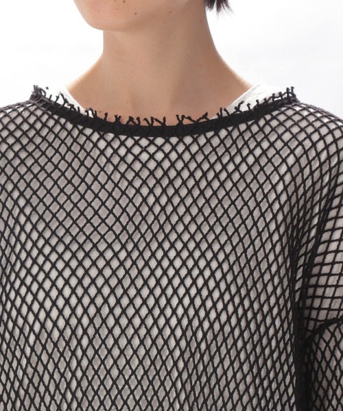 niko and...（ニコアンド）の「BIGメッシュプルオーバー（Tシャツ/カットソー・レディース・ホワイト/ピンク/ブラック/ナチュラル/ラベンダー・FREE）」の18枚目の写真