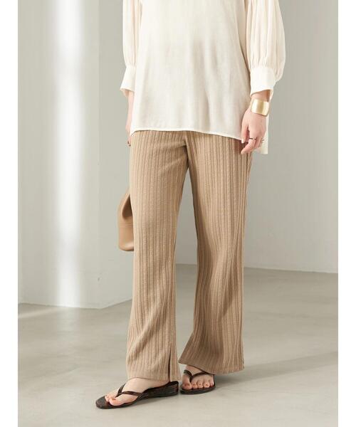 earth music&ecology（アースミュージックアンドエコロジー）の「ランダムリブカットパンツ（その他パンツ・レディース・アイボリー/グレイッシュベージュ/イエロー・FREE）」の21枚目の写真