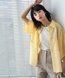 ストライプカラーシアーシャツ