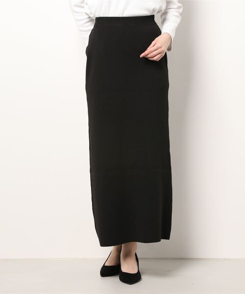 LE MORE（リモア）の「2wayスリットカラーニットスカート（スカート・レディース・ブラック/レッド/オレンジ/グリーン/アイボリー・FREE）」の8枚目の写真