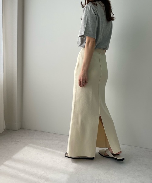 LE MORE（リモア）の「2wayスリットカラーニットスカート（スカート・レディース・ブラック/レッド/オレンジ/グリーン/アイボリー・FREE）」の22枚目の写真