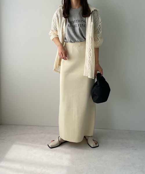 LE MORE（リモア）の「2wayスリットカラーニットスカート（スカート・レディース・ブラック/レッド/オレンジ/グリーン/アイボリー・FREE）」の19枚目の写真