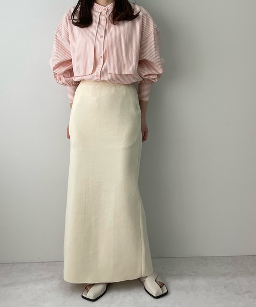 LE MORE（リモア）の「2wayスリットカラーニットスカート（スカート・レディース・ブラック/レッド/オレンジ/グリーン/アイボリー・FREE）」の18枚目の写真