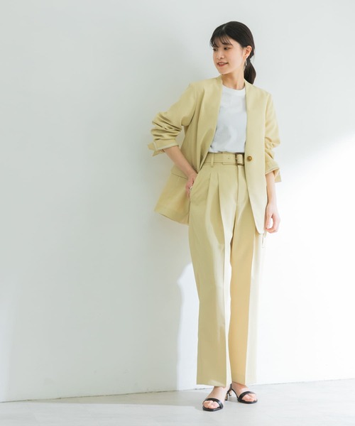 URBAN RESEARCH(アーバンリサーチ)の「オックスノーカラージャケット(ノーカラージャケット・レディース・チャコールグレー/イエロー系その他・36/38)」の13枚目の写真