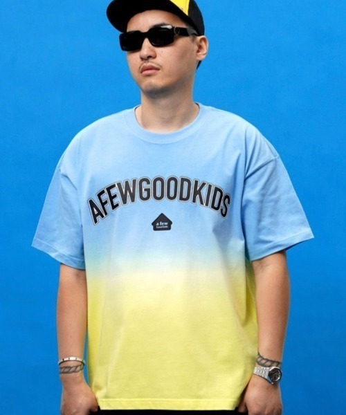 【A FEW GOOD KIDS(AFGK)/エーエフジーケー】Two-Tone Color Tee/２トーン カラー Tシャツ ロゴ 半袖