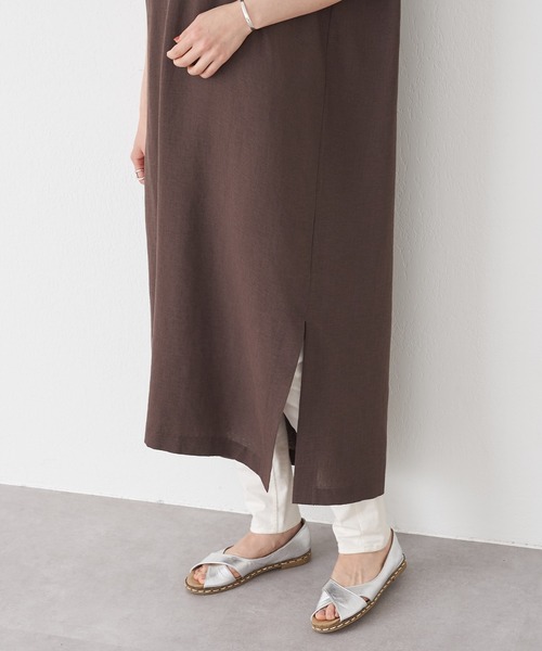 BEARDSLEY（ビアズリー）の「麻調カフタンワンピース（ワンピース・レディース・ブラウン/グレー・FREE）」の14枚目の写真