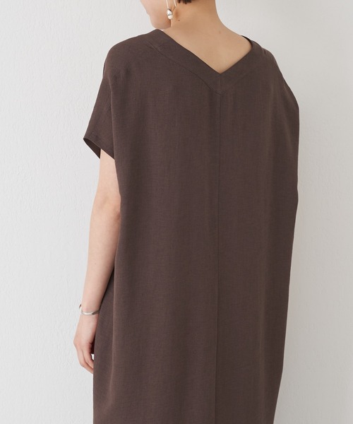 BEARDSLEY（ビアズリー）の「麻調カフタンワンピース（ワンピース・レディース・ブラウン/グレー・FREE）」の13枚目の写真
