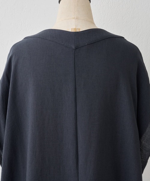 BEARDSLEY（ビアズリー）の「麻調カフタンワンピース（ワンピース・レディース・ブラウン/グレー・FREE）」の7枚目の写真