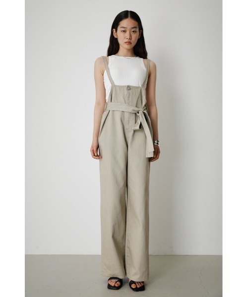 AZUL by moussy（アズールバイマウジー）の「WIDE DENIM OVERALL/ワイドデニムオーバーオール（サロペット/オーバーオール・レディース・ワンウォッシュ/ライトベージュ・SMALL/MEDIUM）」の19枚目の写真