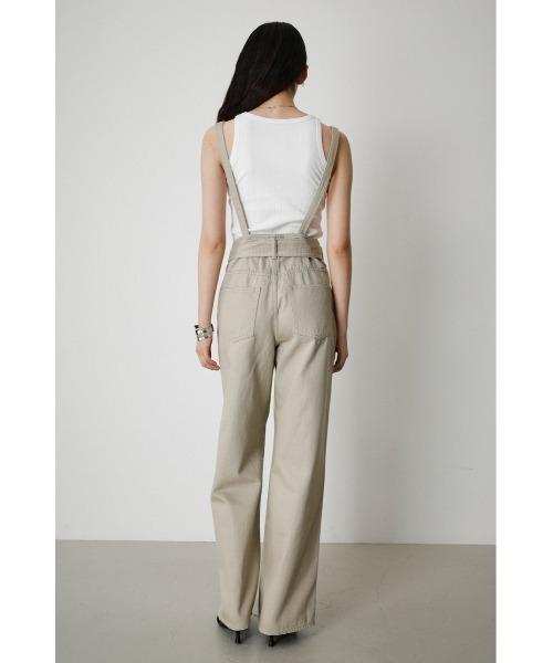 AZUL by moussy（アズールバイマウジー）の「WIDE DENIM OVERALL/ワイドデニムオーバーオール（サロペット/オーバーオール・レディース・ワンウォッシュ/ライトベージュ・SMALL/MEDIUM）」の17枚目の写真