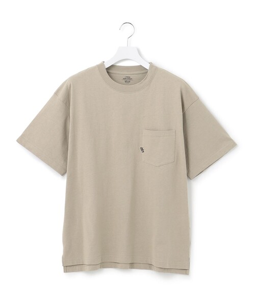 J.PRESS YORK STREET（ジェイプレスヨークストリート）の「【UNISEX】刺繍ポケットＴシャツ（Tシャツ/カットソー・メンズ・グレー系/ベージュ系/ホワイト系/ネイビー系・LARGE/SMALL/MEDIUM）」の3枚目の写真