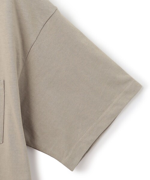 J.PRESS YORK STREET（ジェイプレスヨークストリート）の「【UNISEX】刺繍ポケットＴシャツ（Tシャツ/カットソー・メンズ・グレー系/ベージュ系/ホワイト系/ネイビー系・LARGE/SMALL/MEDIUM）」の7枚目の写真